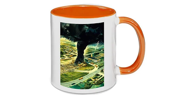 Taza sublimable de color interior de 11oz con asa redonda