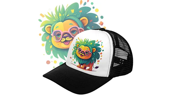 Gorra de poliéster con malla sublimable