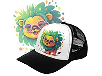 Gorra de poliéster con malla sublimable